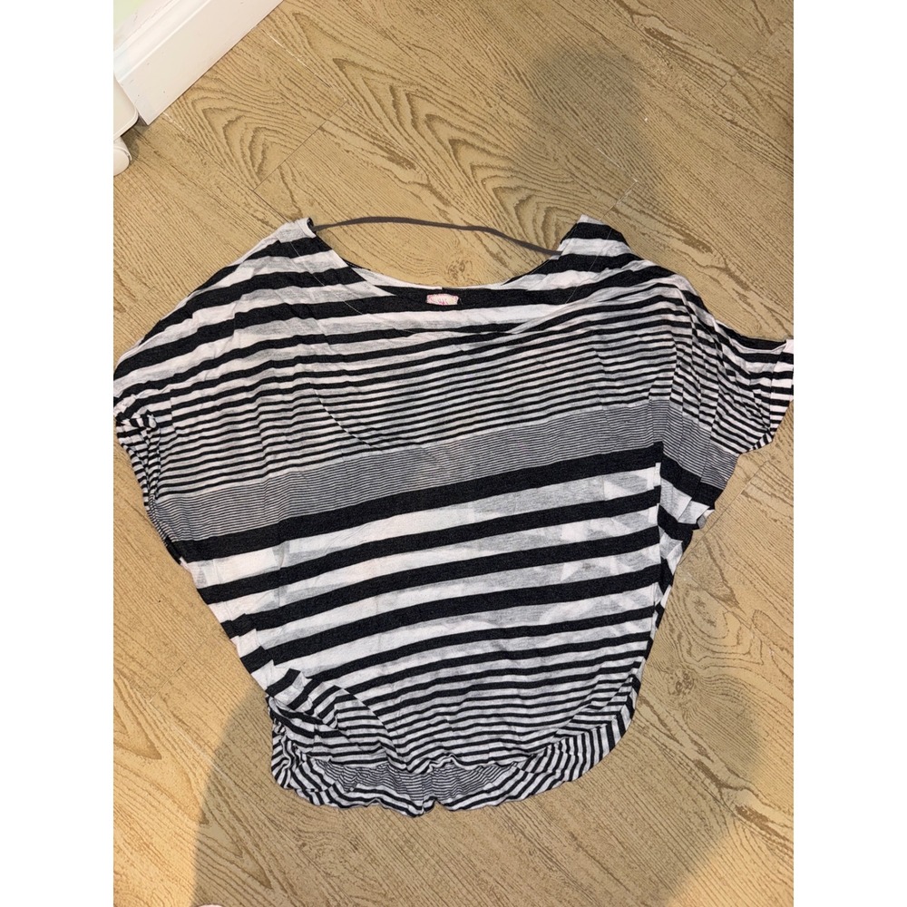 Free People Vintage Azalea Striped Dolman Top Black White Large